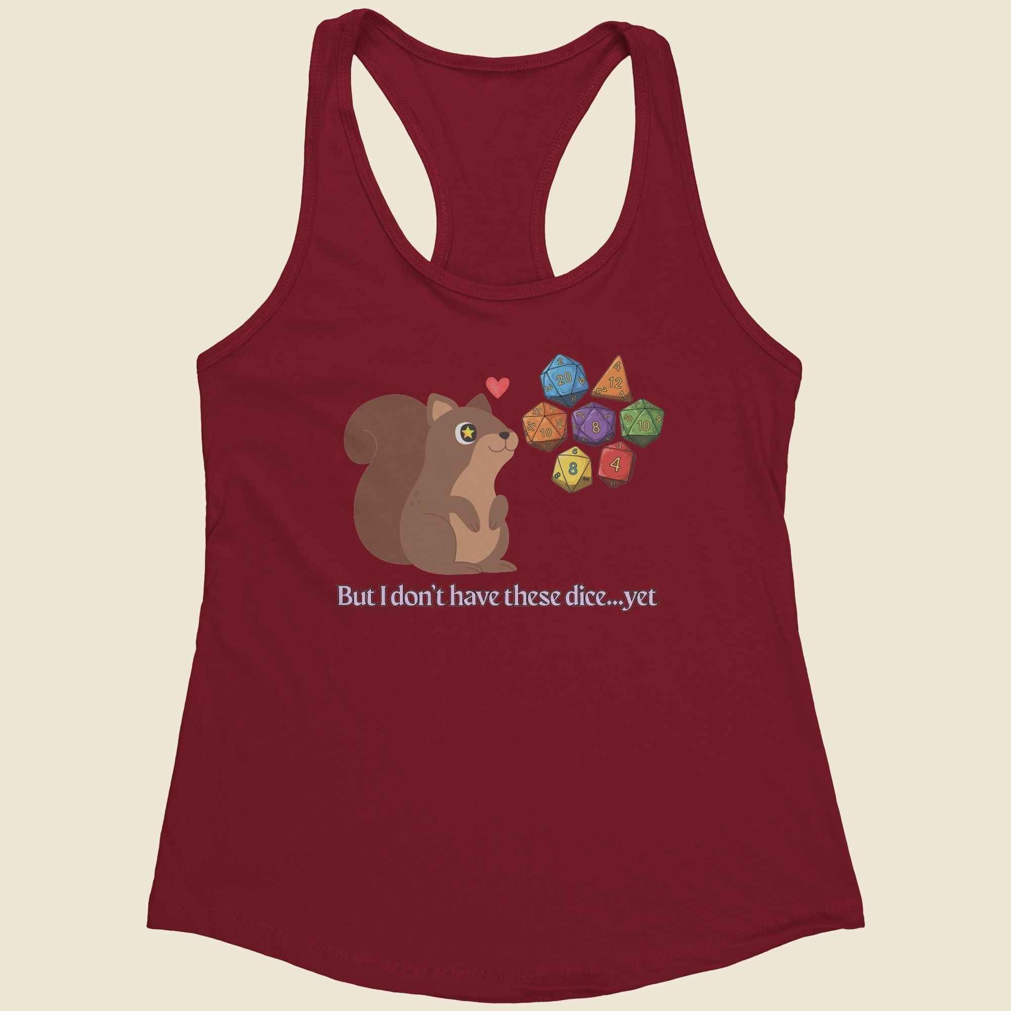 Dice Squirrel - Women's Racerback Tank