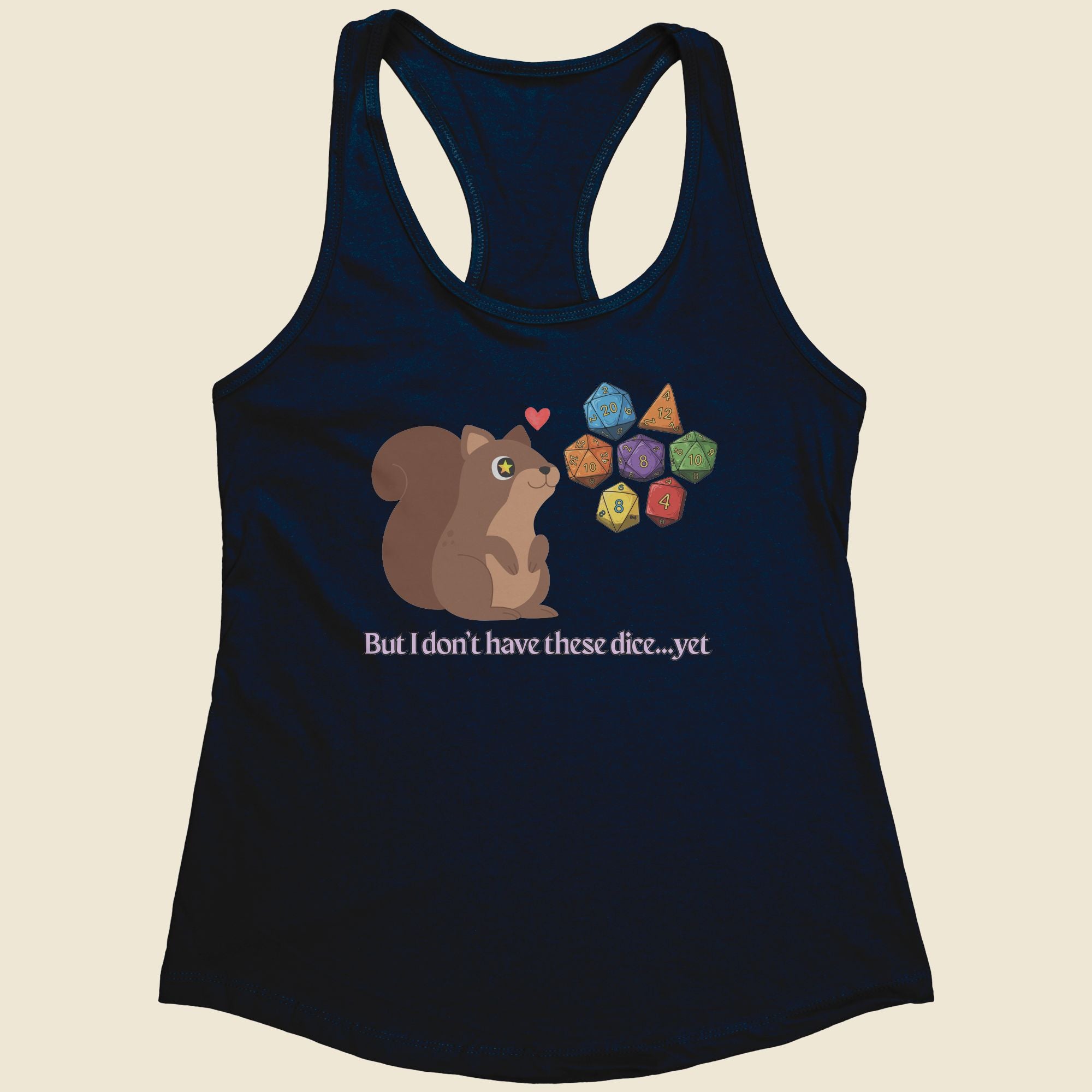 Dice Squirrel - Women's Racerback Tank