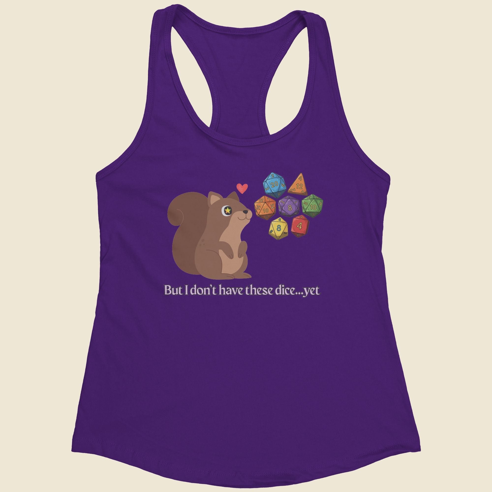 Dice Squirrel - Women's Racerback Tank