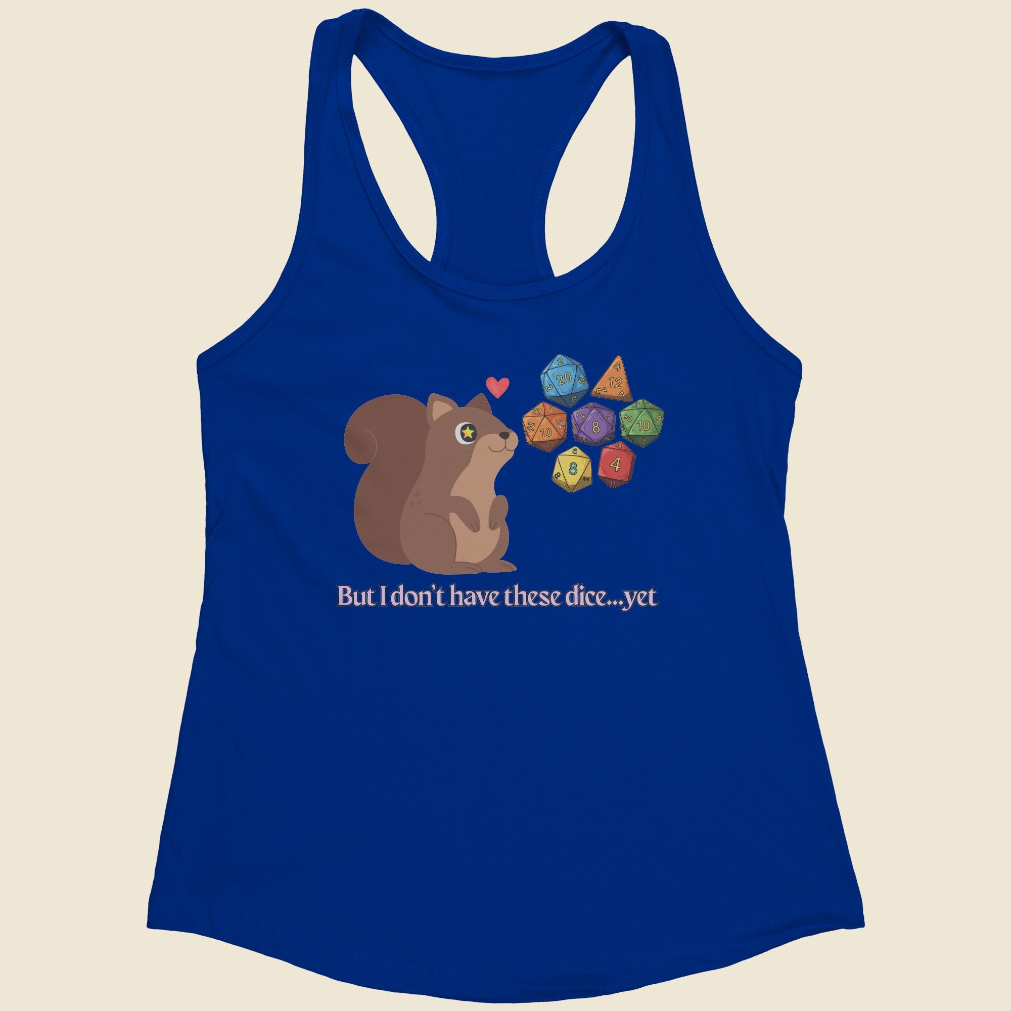 Dice Squirrel - Women's Racerback Tank